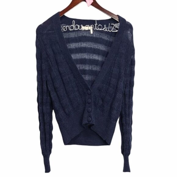 See By Chloe Sweater Womens‎ Size XS Mohair Wool Blend Blue Cardigan - Picture 9 of 9